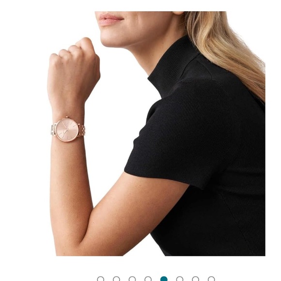 NWT Michael Kors Diamond Rose Gold STAINLESS STEEL designer watch Orig. $220 - Picture 9 of 9